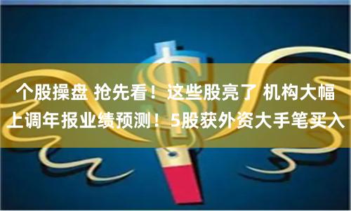 个股操盘 抢先看！这些股亮了 机构大幅上调年报业绩预测！5股获外资大手笔买入